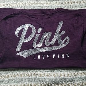 Pink V neck tee